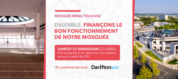 Ensemble, finançons le bon fonctionnement de notre mosquée
